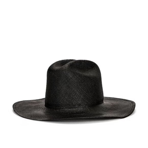 Janessa Leone Vivian Hat Black Straw display picture 2